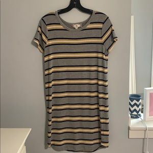 Pink Rose T shirt dress